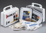 16 unit size burn kit-Complete array of effective burn care items.  Includes 4 burn dressings, burn relief gel, latex gloves, sterile gauze and cohesive bandage wraps.  Plastic box with gasket.