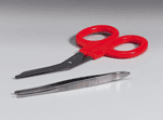 4-1/2" Scissors & 4" tweezers- metal - 1 set per single unit box
