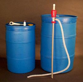 55 or 30 Gallon Water Barrel w/siphon pump & bung wrench