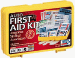 38 piece automobile small first aid kit perfect for the glove compartment or console storage. Contains medications, antiseptics, bandages and wound care items.